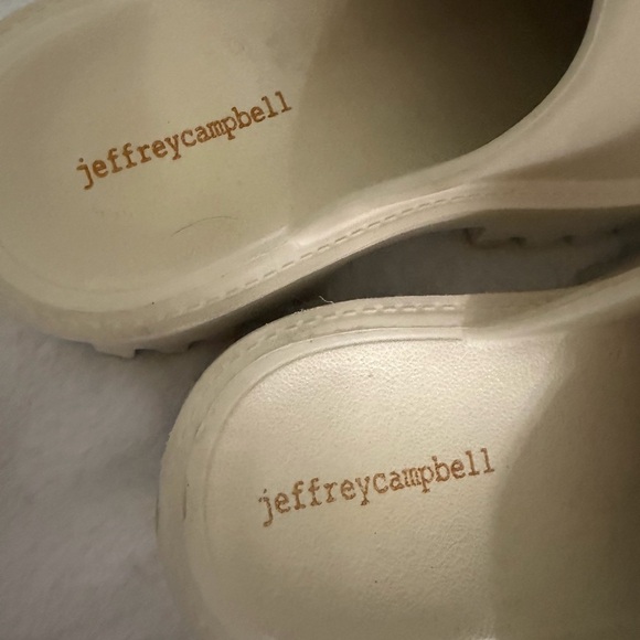 Jeffrey Campbell Cream Slip-On Footwear - Picture 6 of 9